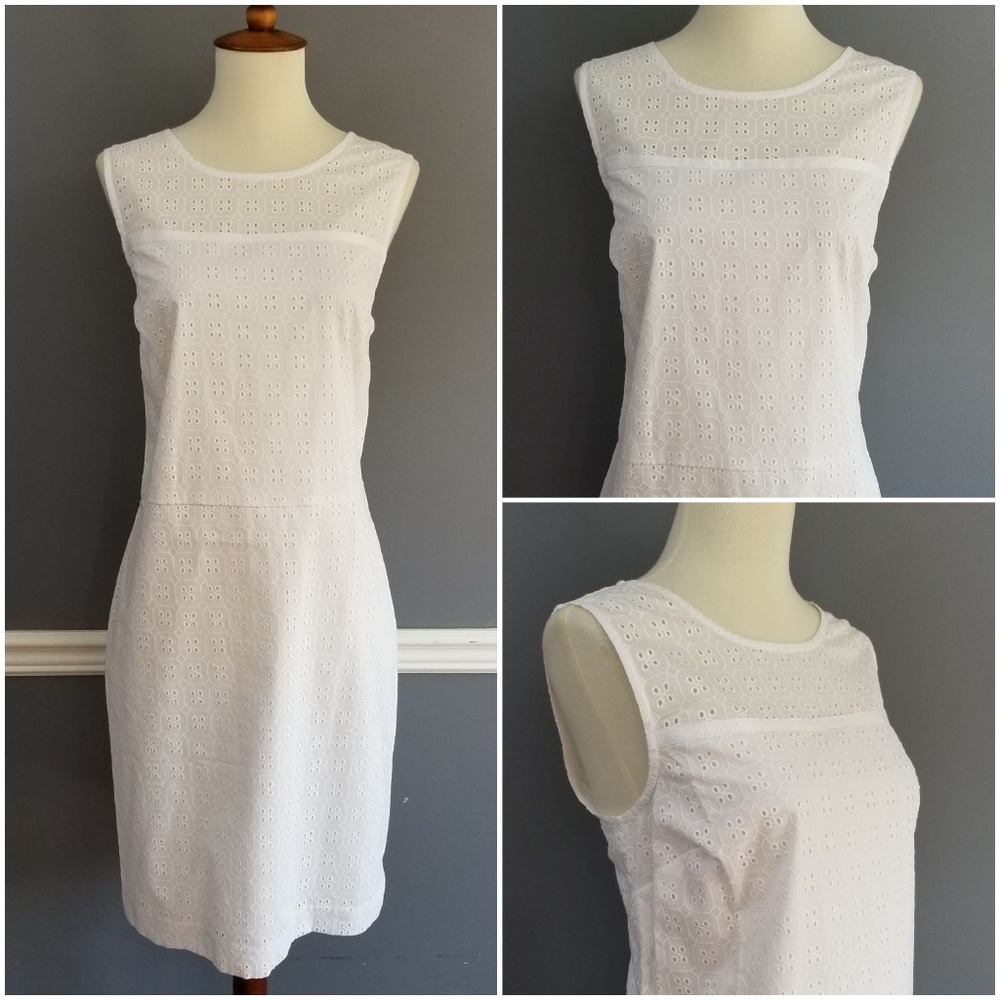 Banana Republic white eyelet dress